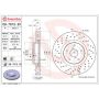 Brembo 09.7812.2X Premium UV Coated Xtra Cross Drilled Brake Rotor