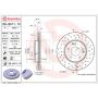 Brembo 09.8411.1X Premium UV Coated Xtra Cross Drilled Brake Rotor