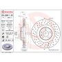 Brembo 09.8841.3X Premium UV Coated Xtra Cross Drilled Brake Rotor