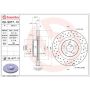 Brembo 09.9077.1X Premium UV Coated Xtra Cross Drilled Brake Rotor