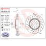 Brembo 09.9130.1X Premium UV Coated Xtra Cross Drilled Brake Rotor