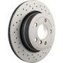 Brembo 09.9573.1X Premium UV Coated Xtra Cross Drilled Brake Rotor