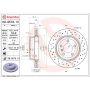 Brembo 09.9573.1X Premium UV Coated Xtra Cross Drilled Brake Rotor
