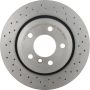 Brembo 09.9573.1X Premium UV Coated Xtra Cross Drilled Brake Rotor