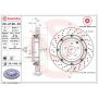 Brembo 09.A190.33 Premium Floating Two Piece UV Coated Vented Drilled And Slotted Brake Rotor