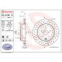 Brembo 09.A198.1X Premium UV Coated Xtra Cross Drilled Brake Rotor
