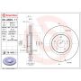 Brembo KT00720 Brembo ceramic brake pad and UV coated vented  brake disc kit