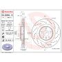 Brembo KTX4055 Brembo low-met brake pad and Xtra vented drilled brake disc kit
