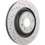 Brembo 09.B040.1X Premium UV Coated Xtra Cross Drilled Brake Rotor