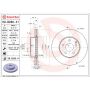 Brembo 09.B280.41 Premium Coated Vented Brake Rotor