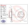 Brembo 09.B337.21 Premium Coated Vented Brake Rotor