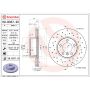 Brembo 09.B337.2X Premium UV Coated Xtra Cross Drilled Brake Rotor