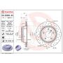 Brembo 09.B338.2X Premium UV Coated Xtra Cross Drilled Brake Rotor