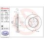 Brembo 09.B520.11 Premium Coated Vented Brake Rotor