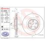 Brembo KT00721 Brembo ceramic brake pad and UV coated vented  brake disc kit