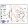 Brembo 09.B569.1X Premium UV Coated Xtra Cross Drilled Brake Rotor