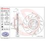 Brembo 09.B744.51 Premium UV Coated Front Brake Rotor