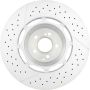 Brembo 09.B848.33 Premium Dual Cast Vented Drilled/Grooved UV Coated Brake Rotor
