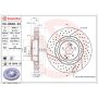 Brembo 09.B848.33 Premium Dual Cast Vented Drilled/Grooved UV Coated Brake Rotor