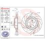 Brembo 09.C127.33 Premium Dual Cast Vented Drilled/Grooved UV Coated Brake Rotor