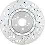 Brembo 09.C127.33 Premium Dual Cast Vented Drilled/Grooved UV Coated Brake Rotor