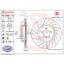 Brembo KT00B73 Brembo ceramic brake pad and composite PVT drilled and slotted brake disc kit
