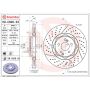 Brembo 09.C826.33 Premium Dual Cast Vented Drilled/Grooved UV Coated Brake Rotor