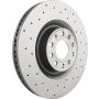 Brembo KTX4081 Brembo low-met brake pad and Xtra PVT drilled brake disc kit