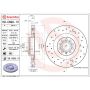 Brembo KTX4081 Brembo low-met brake pad and Xtra PVT drilled brake disc kit