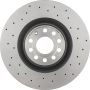 Brembo KTX4081 Brembo low-met brake pad and Xtra PVT drilled brake disc kit