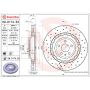 Brembo 09.D174.53 Premium Dual Cast Vented Drilled/Grooved UV Coated Brake Rotor