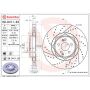 Brembo 09.D411.33 Premium Dual Cast Vented Drilled/Grooved UV Coated Brake Rotor