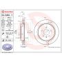 Brembo 09.E283.11 Premium Coated Vented Brake Rotor