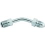 TwinPower 035965 Twin Power Chrome Brake Fitting Male 3/8-24 Inverted Flare to AN-3 Male 45 Degree Adaptor Tube