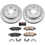 PowerStop CRK3072 Genuine Geomet Coated Rotor and Low-Dust Ceramic Brake Pad Kit