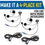 Rugged Radios PLUS2-H48 Rear Seat Expansion Kit w/ Helmet Kits or Headsets/AlphaBass Headset - Behind the Head