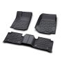 Mopar All-Weather Black Rubber Floor Mats with Jeep Logo for Jeep Grand Cherokee (two-row, WL version), Non-PHEV, Left-Hand Drive 82216590AA
