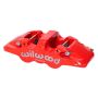 Wilwood 120-14440-RD Caliper - Aero4-DS Forged Four-Piston Caliper Black 1.12in Piston 1.10in Rotor - Red