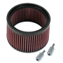 S&S Cycle 170-0127 1in Taller Pleated Stealth Air Filter Kit