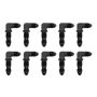 ALLSTAR PERFORMANCE ALL50094-10 90 Degree Bulkhead -3 Black 10pk