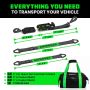 Rhino USA TD-VS2INKIT-SNAP Heavy Duty Vehicle Tie Down Kit (Snap Hook)