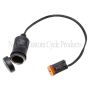NAMZ NOB-PP01 94-13 FLHR/FLT/FLTR/FLHT/FLHX & Trike Models Plug-N-Play Power Port w/Dust Cover (HD 91843-97)