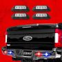 XKGLOW XK052001-4RB XK Glow Strobe Pod Lights w/ Traffic Modes Ultra LEDs Multiple Modes + Solid On - Red + Blue 4pc