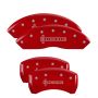 MGP 36017SLCNRD 4 Caliper Covers Engraved Front & Rear Lincoln Red finish silver ch