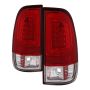SPYDER 5084736 Light Bar LED Tail Lights - Version 3 - Red Clear
