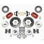 Wilwood 140-11811-DR Forged Dynalite Front Kit 11.00in Drill-Red 49-54 Chevy / 53-62 Corvette