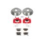 PowerStop KC2318-26 Z26 Street Performance Ceramic Brake Pad, Drilled Slotted Rotor, and Caliper Kit