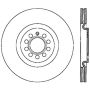 StopTech 08-12 Audi S3 SportStop Cryo Slotted & Drilled Front Left Rotor