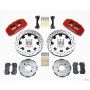 Wilwood 140-10736-DR Dynapro 6 Front Hat Kit 12.19in Drilled Red 90-99 Civic w/240 mm Disc