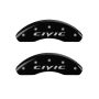 MGP Front set 2 Caliper Covers Engraved Front 2015/Civic Black finish silver ch